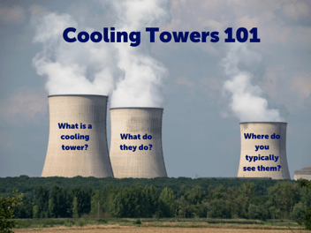 cooling towers expelling heat