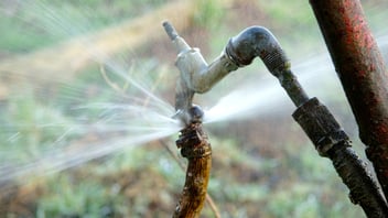 scale buildup in an irrigation system