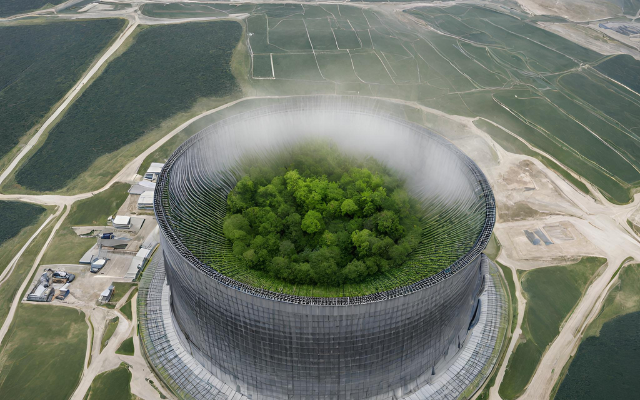 Cooling tower sustainability "green" cooling tower illustration