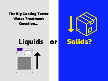 cooling tower water treatment liquids or solids graphic