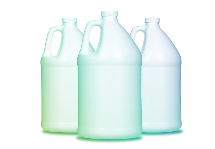 Blank liquid jugs ready to private label with Dober