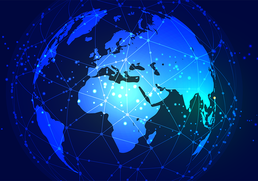 Global network illustration Global network illustration
